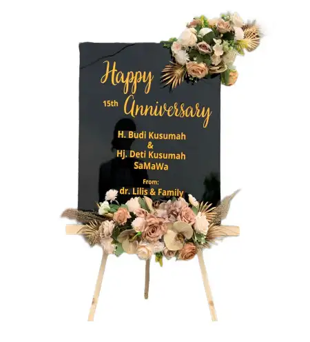 Papan Bunga Akrilik perak utara surabaya